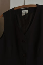 1990's MINIMAL BLACK BUTTON VEST TANK