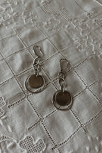 Y2K SILVER PLATE LINK + DISC EARRINGS