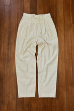 1990's LANDS END WHITE CORDUROY TROUSERS | SIZE 27/28