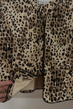 1990's PURE SILK LEOPARD PRINT BLOUSE | SIZE M