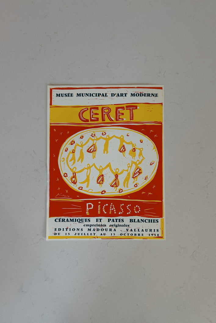 1970's PICASSO LITHOGRAPH: MUSÉE MUNICIPAL D'ART MODERNE, CÉRET 1958