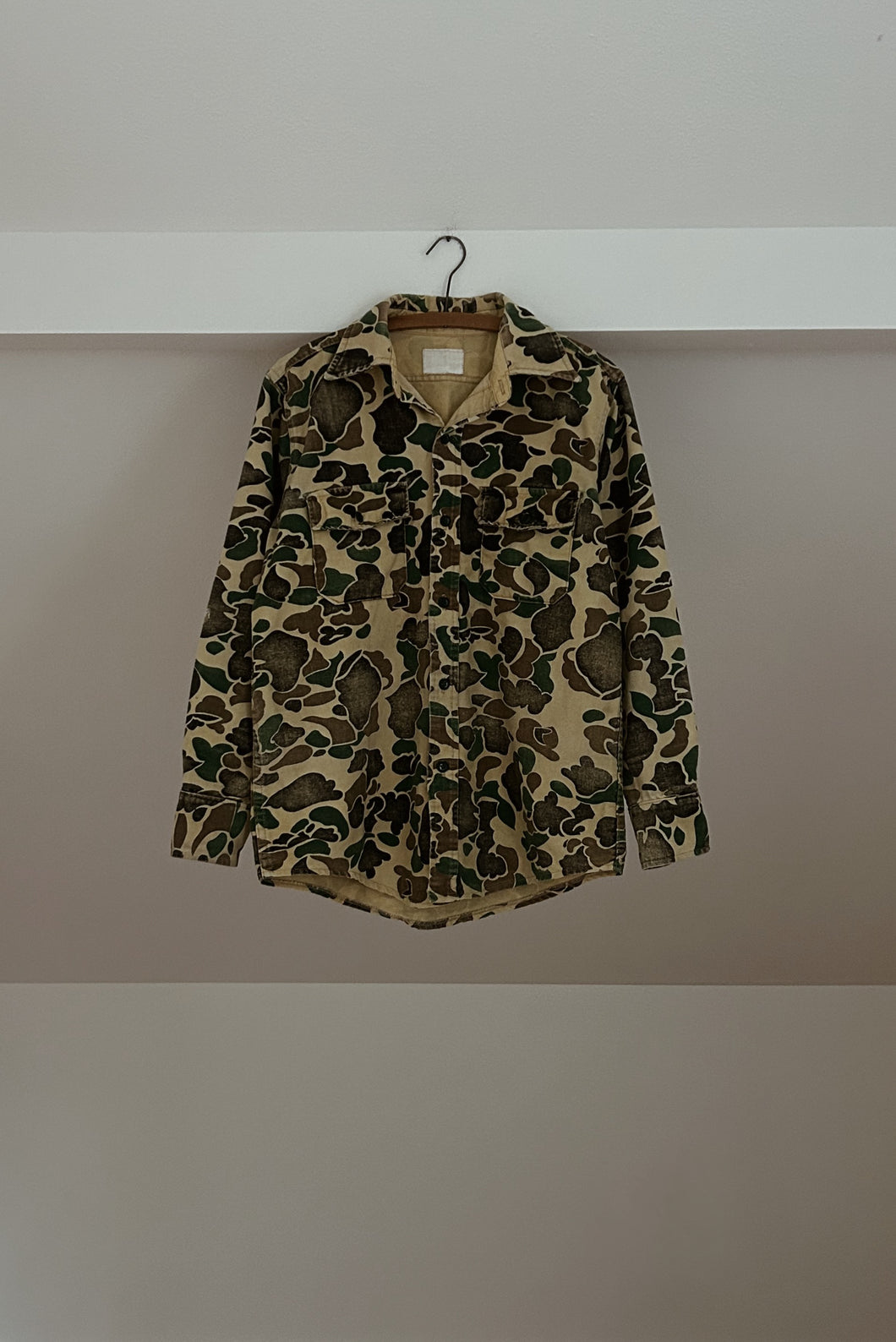 EARLY 1980's FROG SKIN CAMO SHIRT JACKET | SIZE M