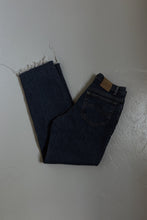 1990's DARK WASH RAW HEM LEE DENIM | SIZE 29