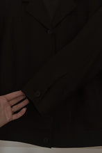 Y2K BLACK IRISH LINEN JACKET | SIZE M/L