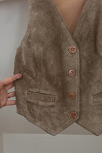1970's SAND SUEDE WAISTCOAT | SIZE S/M