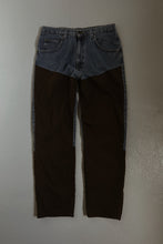 1990's WESTERN WRANGLER CHOCOLATE PANEL WORKWEAR DENIM | SIZE 32