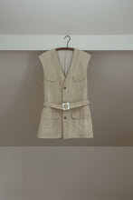 1970's NINO ULTRASUEDE BELTED VEST | SIZE M