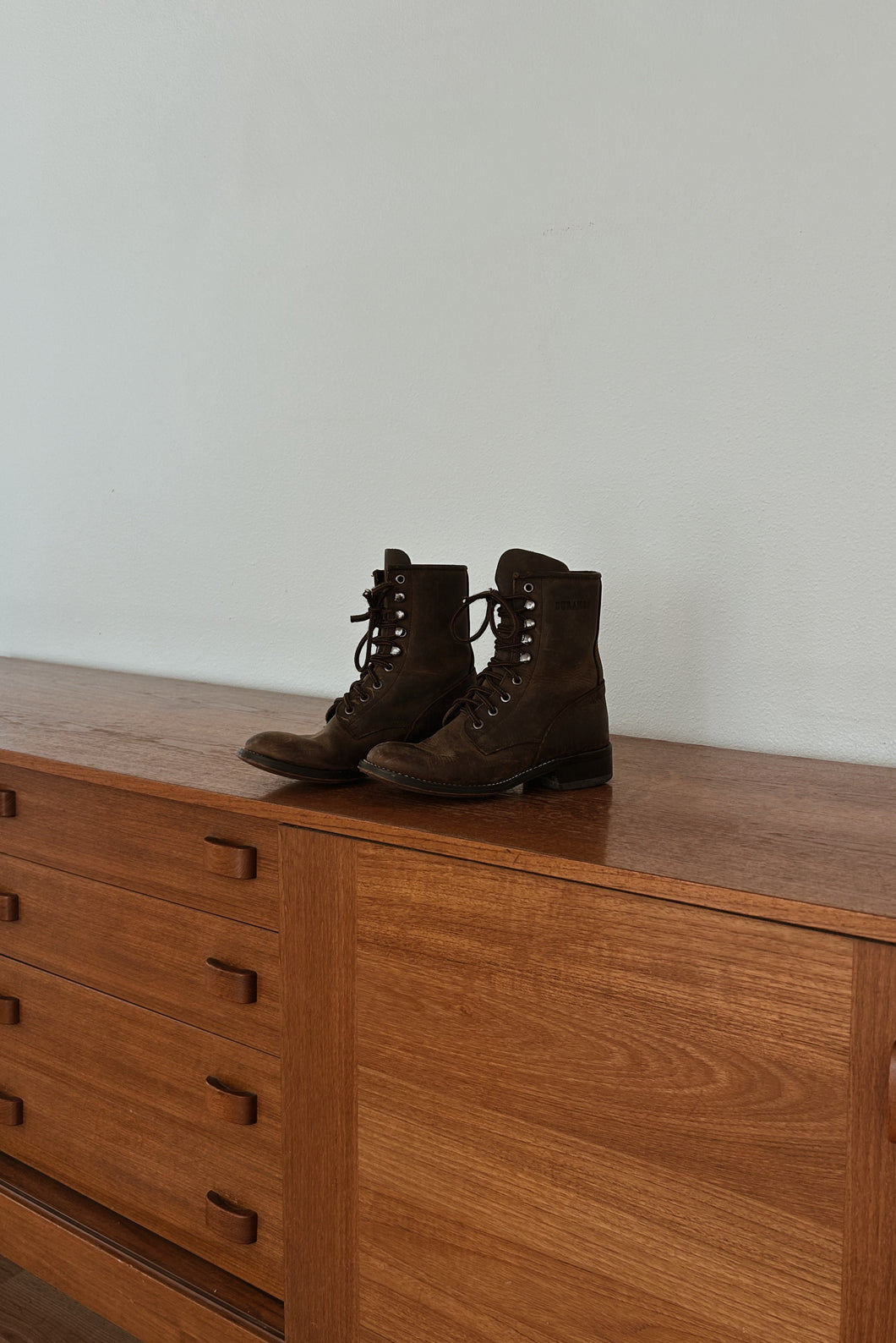 1980's DURANGO CHOCOLATE LEATHER ROPER BOOTS | SIZE 6
