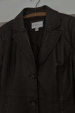 1990's / Y2K CLASSIC BLACK LEATHER JACKET | SIZE M