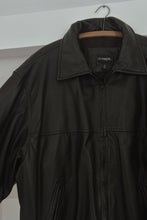 1990's BLACK PEBBLED LEATHER BOMBER JACKET | SIZE XL