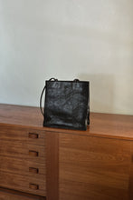 1990's PELLE STUDIO BLACK LEATHER TOTE