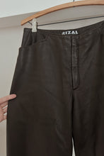 1990's FRENCH BUTTERY SOFT CHOCOLATE LEATHER TROUSERS | SIZE 27