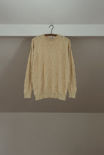1990's PURE SILK BUTTER DIAMOND KNIT JUMPER | SIZE L