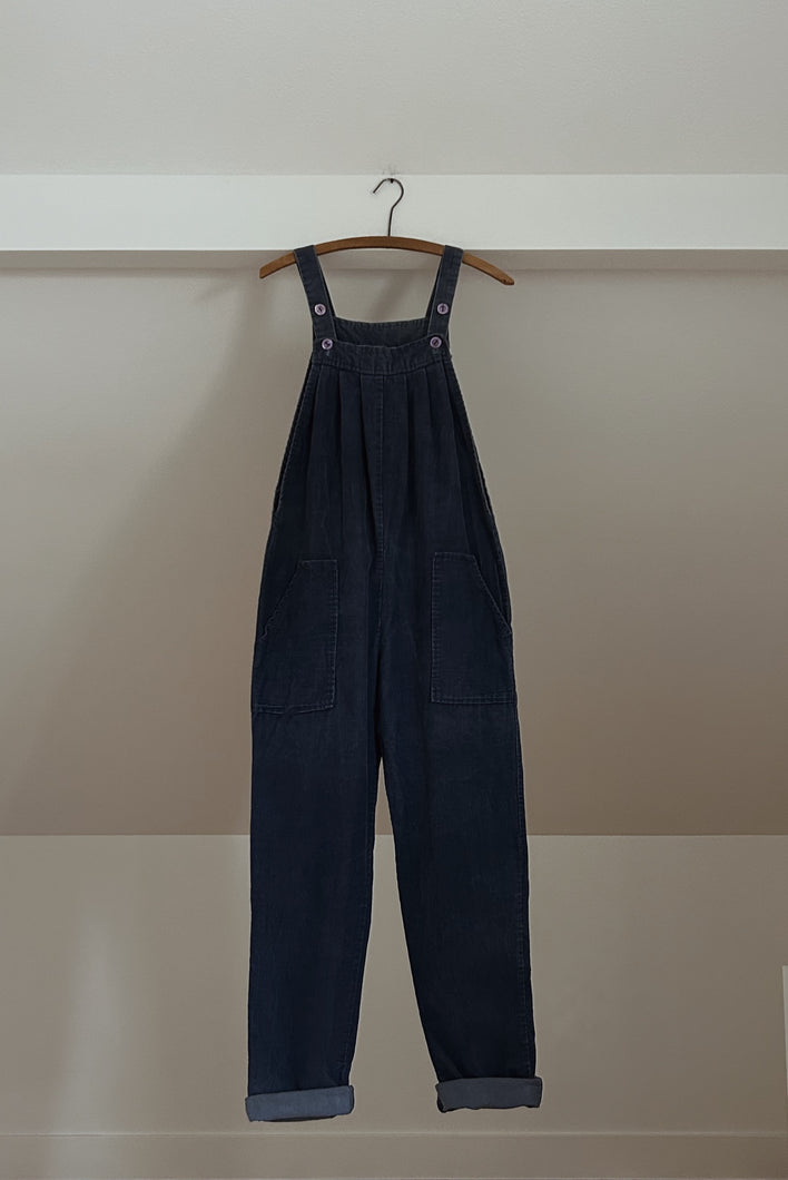 1960's BLUE CORDUROY OVERALLS | SIZE M