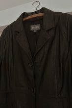 1990's WILSONS BLACK LEATHER BLAZER JACKET | SIZE M/L