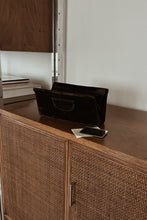 1950's CHOCOLATE VELVET CLUTCH | 9" x 5" x 2"