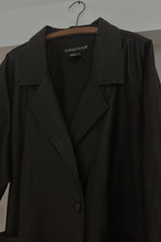 1990's BOXY BLACK LEATHER JACKET | SIZE L/XL