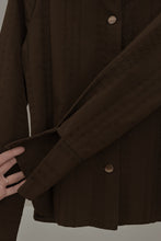 1960's EMBROIDERED CHOCOLATE BUTTON BLOUSE | SIZE S
