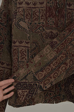 Y2K TEXTURED KILIM TAPESTRY JACKET | SIZE M