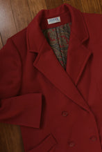 1990's CLASSIC RED PURE WOOL COAT | SIZE M/L