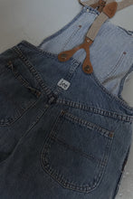 1980's LEE PLEATED DENIM OVERALLS | SIZE 28