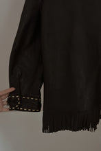 1960's RARE CHOCOLATE WESTERN STITCH FRINGE JACKET | SIZE S