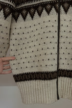 1990's NORDIC WOOL KNIT SWEATER JACKET | SIZE M