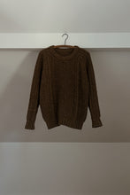 1970's SPECKLED WOOL FISHERMAN KNIT JUMPER | SIZE M