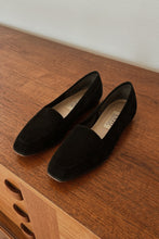 1990's ENZO BLACK SUEDE LOAFERS | SIZE 7.5