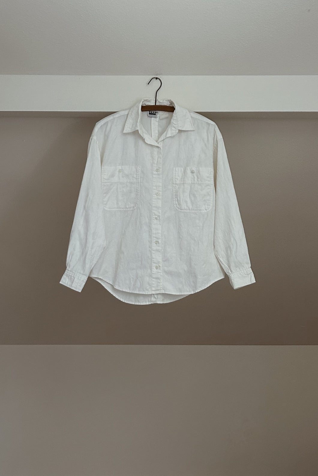1980's ILIO COTTON FLORAL JACQUARD SHIRT | SIZE M