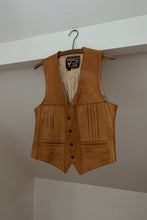 1960's BUTTERY TAWNY LEATHER VEST | SIZE S