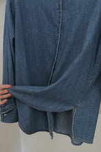 1990's BR FRENCH CUFF DENIM SHIRT | SIZE M