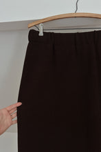 1990's TOULA CHOCOLATE WOOL KNIT SKIRT | SIZE S/M