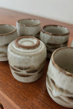 1970's GLAZED CERAMIC TEA CUPS | SET OF SIX