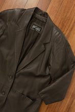 1990's CHOCOLATE LEATHER TRENCH | SIZE L