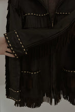 1960's RARE CHOCOLATE WESTERN STITCH FRINGE JACKET | SIZE S