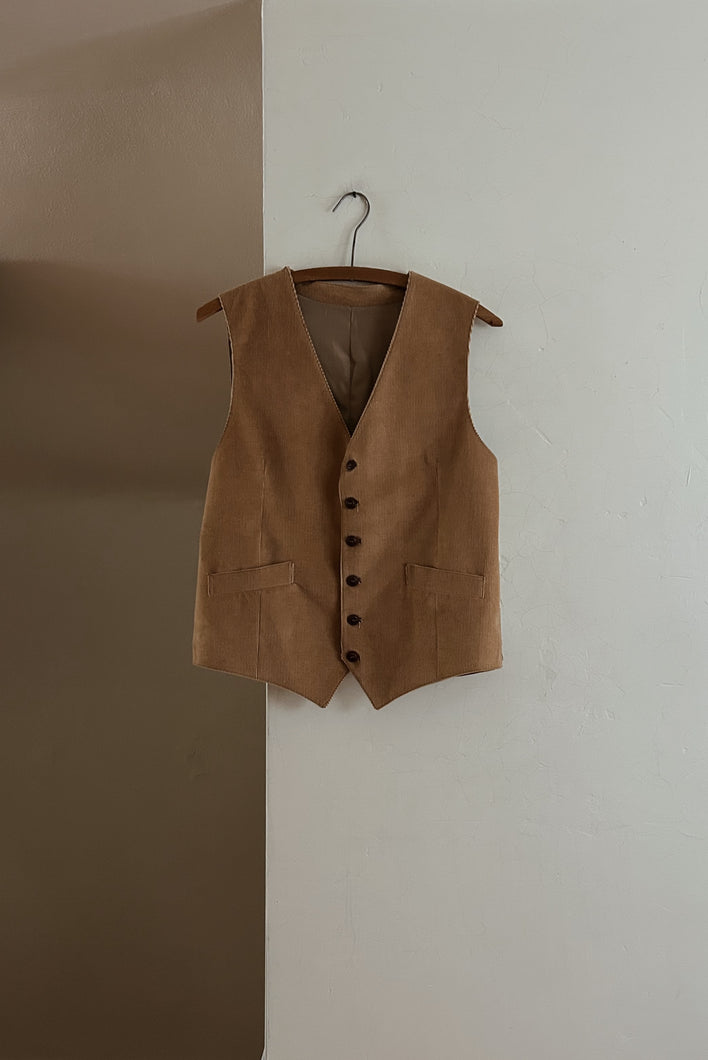 1970's CAMEL CORD WAISTCOAT