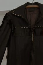 1960's RARE CHOCOLATE WESTERN STITCH FRINGE JACKET | SIZE S