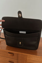 1990's FAUX COACH BLACK FAUX LEATHER MESSENGER