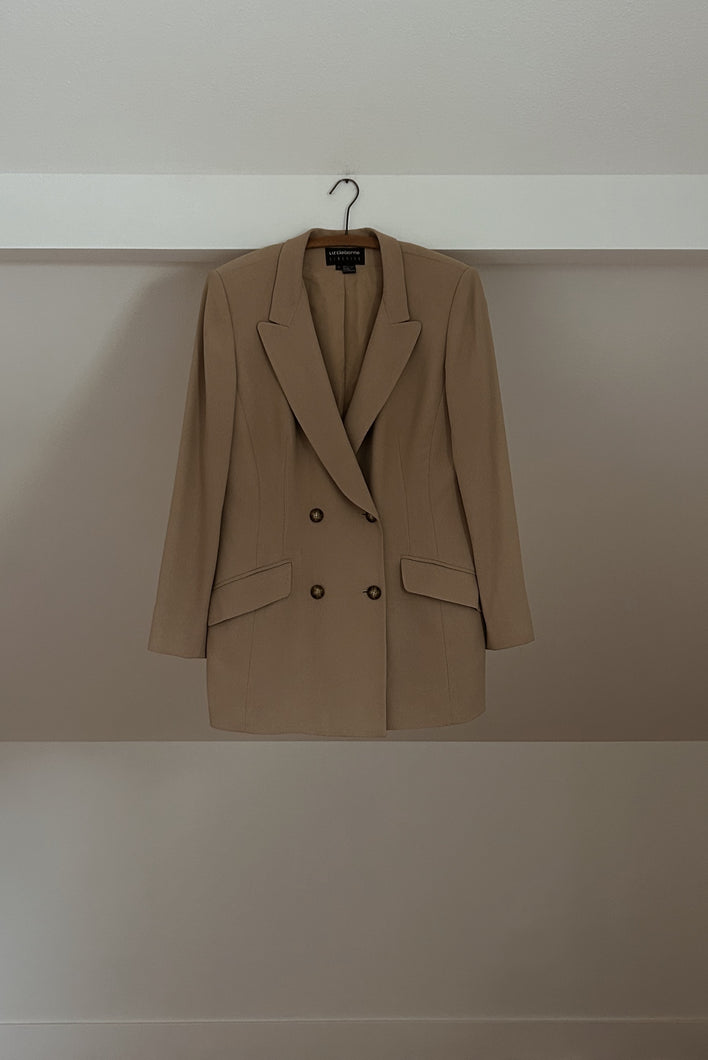 1990's TEXTURED CAMEL DOUBLE BREASTED RIDING JACKET | SIZE M/L