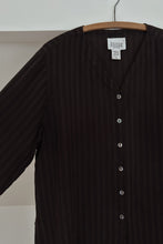1990's FISHER NEW YORK PURE SILK STRIPE SHIRT JACKET | SIZE M