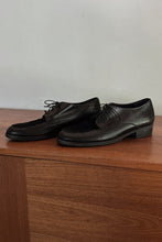 1990's MUNRO BLACK LEATHER + SUEDE OXFORDS | SIZE 9