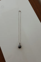 1990's STERLING CLAW + MARBLE PENDANT ON STERLING CHAIN