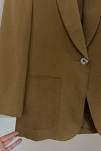 1990's PURE SILK CLASSIC OLIVE BLAZER | SIZE XS/S