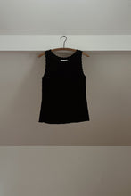 Y2K BLACK RAMIE KNIT TANK | SIZE M