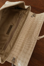 1990's TANNER ITALIAN EMBOSSED LEATHER BAG | CHAIN STRAP