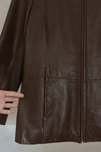 1990's CHOCOLATE BUTTERY LEATHER JACKET | SIZE M/L