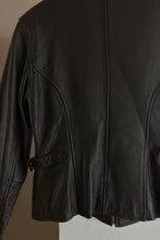 1990's BLACK SOFT LEATHER BIKER JACKET | SIZE XS