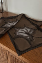 1990's DANA ROWAN SILK INDIGO DYE SCARF | 52" x 9.5"