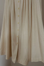 1990's PURE RAW SILK BUTTON MIDI | SIZE M/L